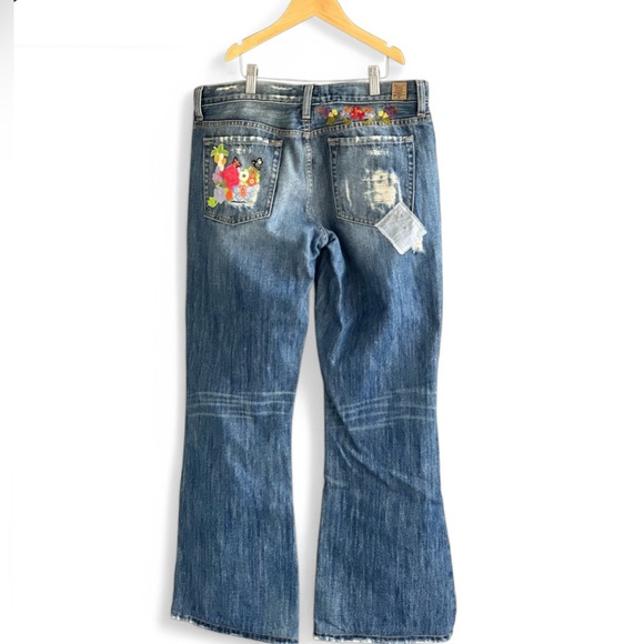 Guess Vintage Y2K Distressed patches Jeans - Picture 14 of 14
